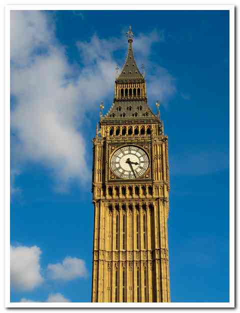El Big Ben, en Londres, Inglaterra (clickear para agrandar imagen). Foto: SXC